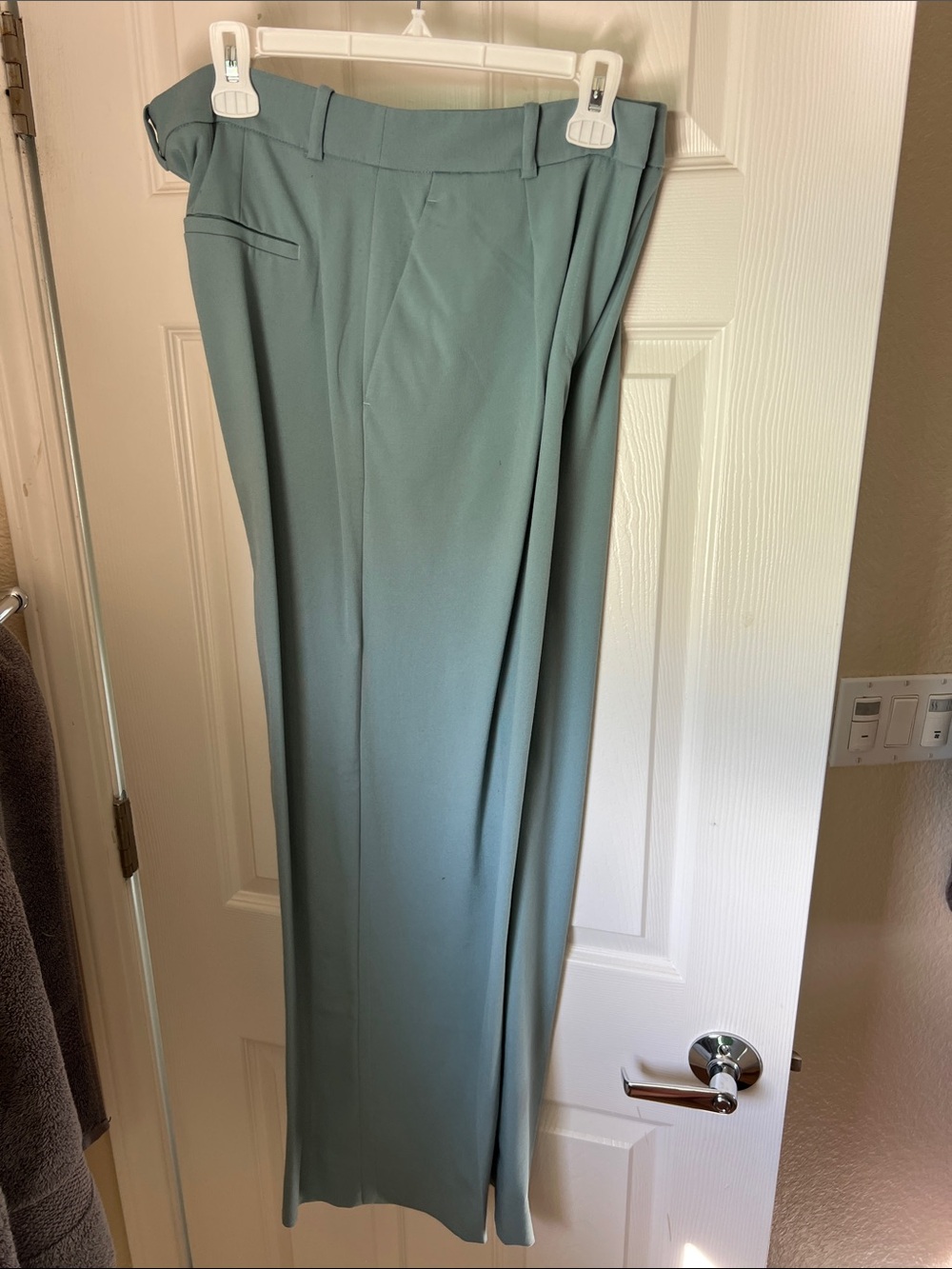 WOMENS Teal Dress Pants - Classic Straight Fit